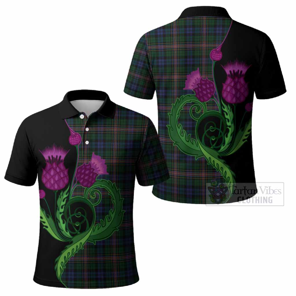 Allison Tartan Polo Shirt Traditional Scottish Thistle