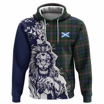 Allison Tartan Scottish Hoodie Angry Lion With Soccer Ball Style