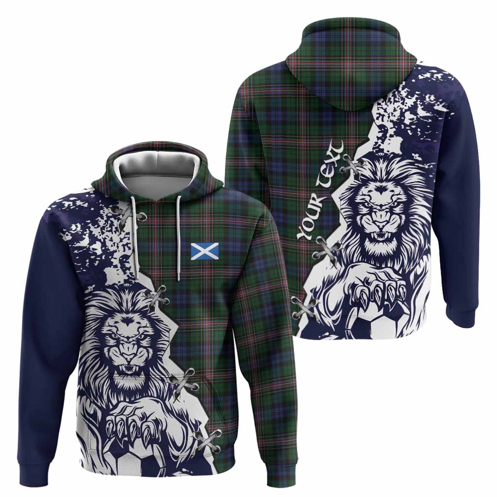 Allison Tartan Scottish Hoodie Angry Lion With Soccer Ball Style