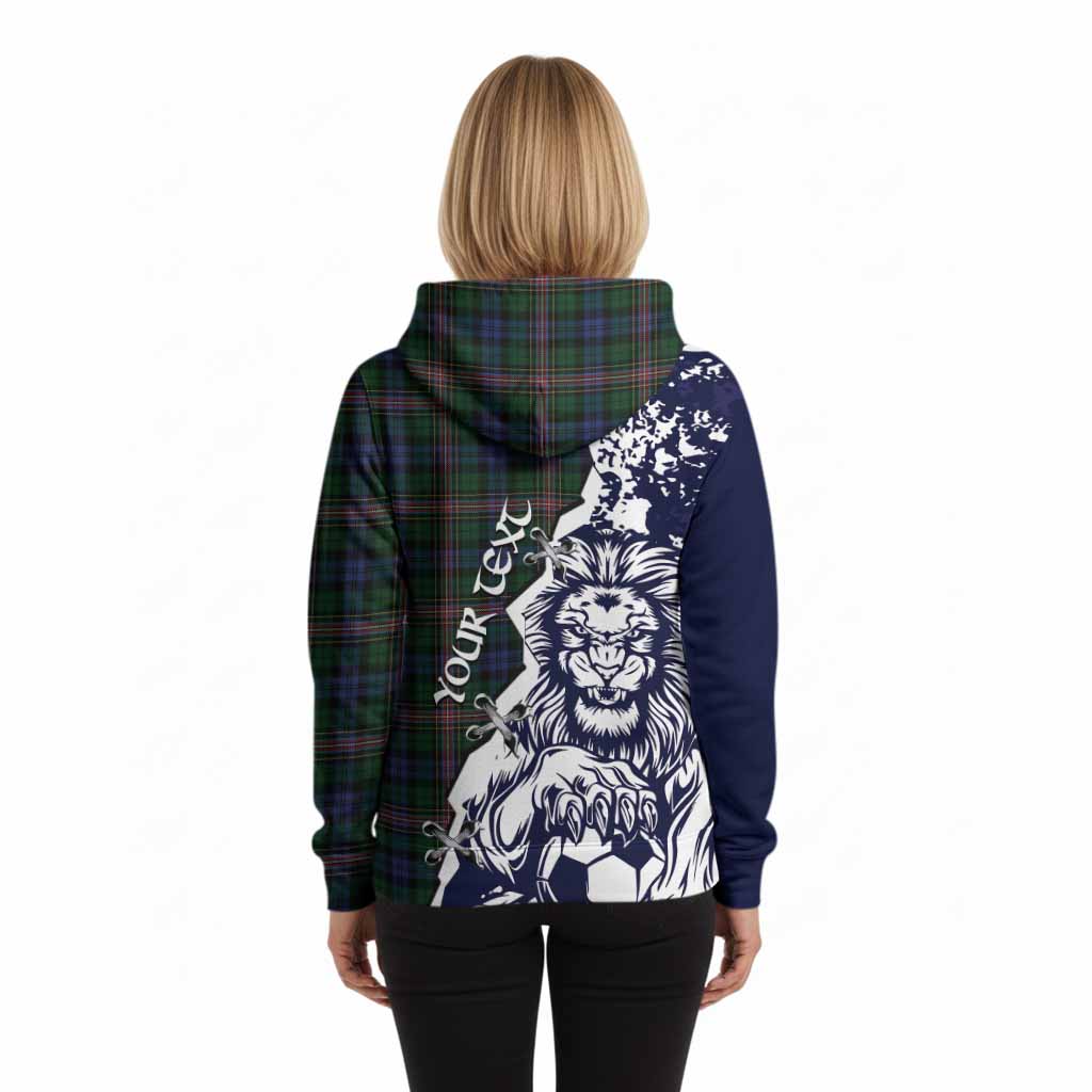 Allison Tartan Scottish Hoodie Angry Lion With Soccer Ball Style