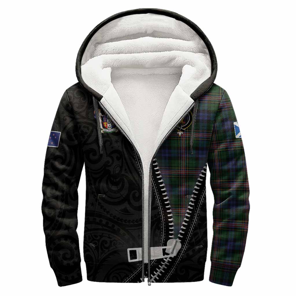 Allison Tartan Sherpa Hoodie New Zealand Pattern Unique Zipper Stylized