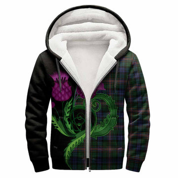 Allison Tartan Sherpa Hoodie Traditional Scottish Thistle