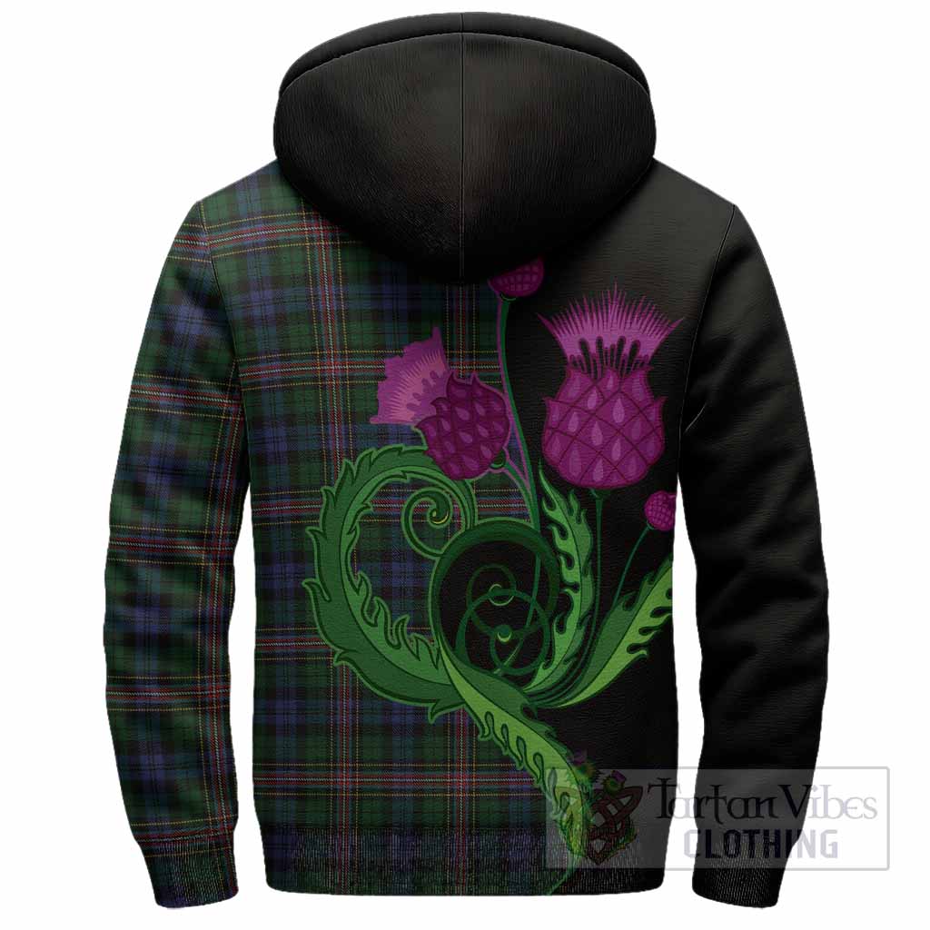 Allison Tartan Sherpa Hoodie Traditional Scottish Thistle