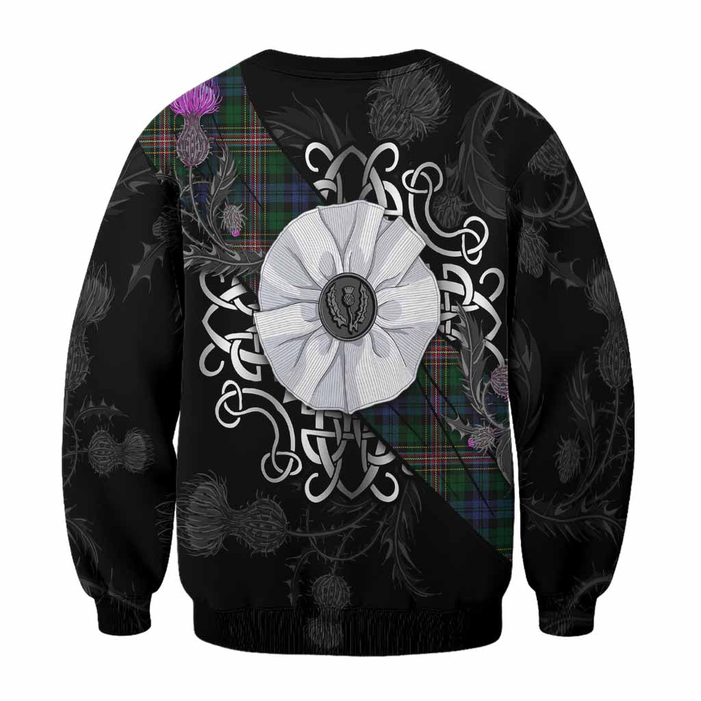 Allison Tartan Sweatshirt Jacobite White Rose - Tartan Vibes Clothing