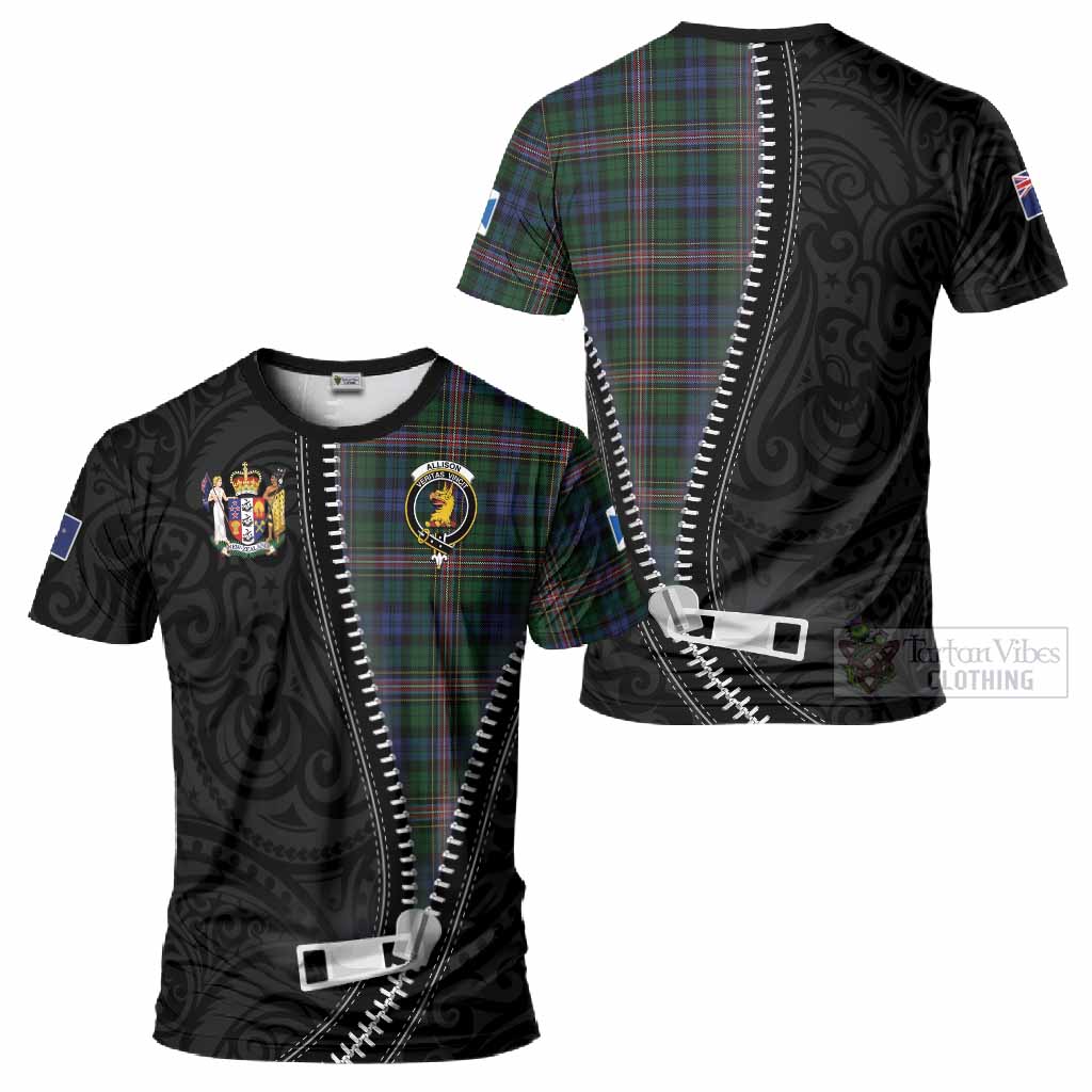 Allison Tartan T-Shirt New Zealand Pattern Unique Zipper Stylized
