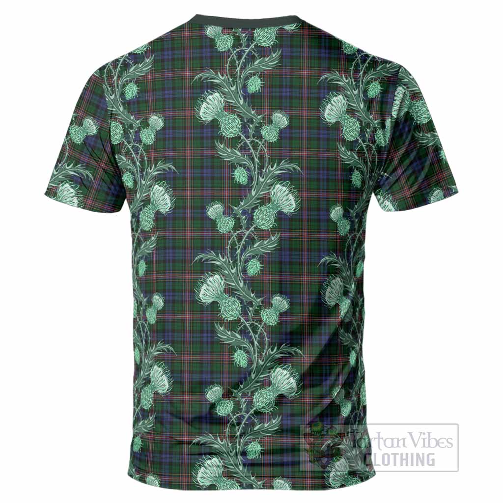 Allison Tartan T-Shirt Seamless Scottish Thistle Flowers