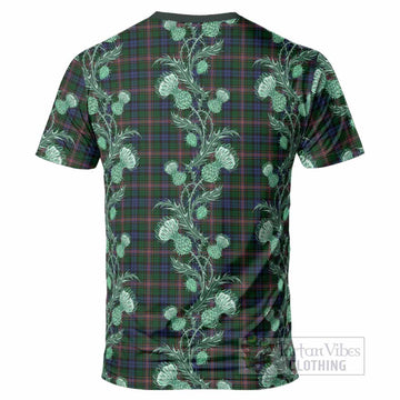 Allison Tartan T-Shirt Seamless Scottish Thistle Flowers
