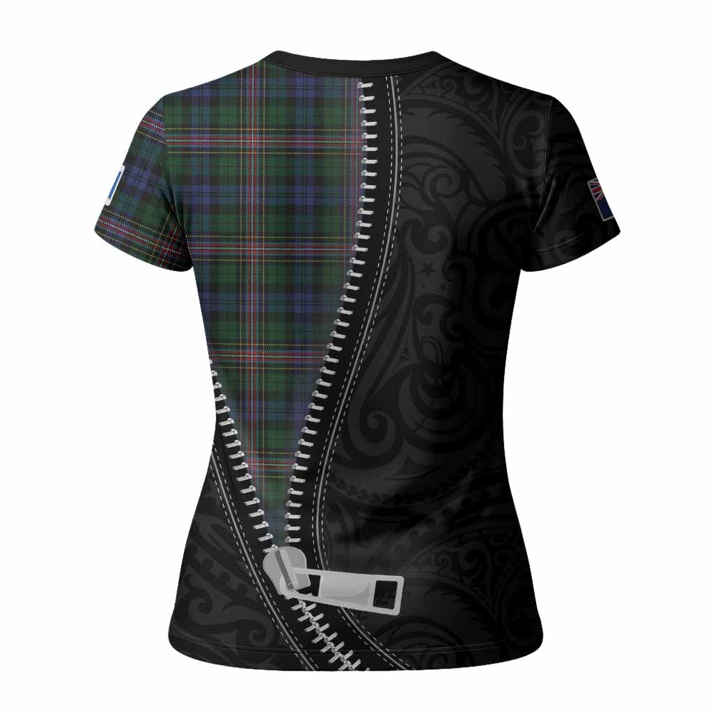 Allison Tartan Women T shirt New Zealand Pattern Unique Zipper Stylized