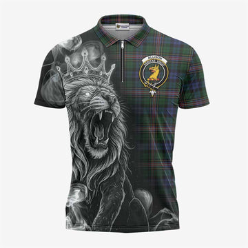 Allison Tartan Zipper Polo Shirt Roaring Lion Heritage