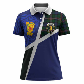 Allison The Scottish Football Crest Women Polo Shirt Lion-Tartan Army