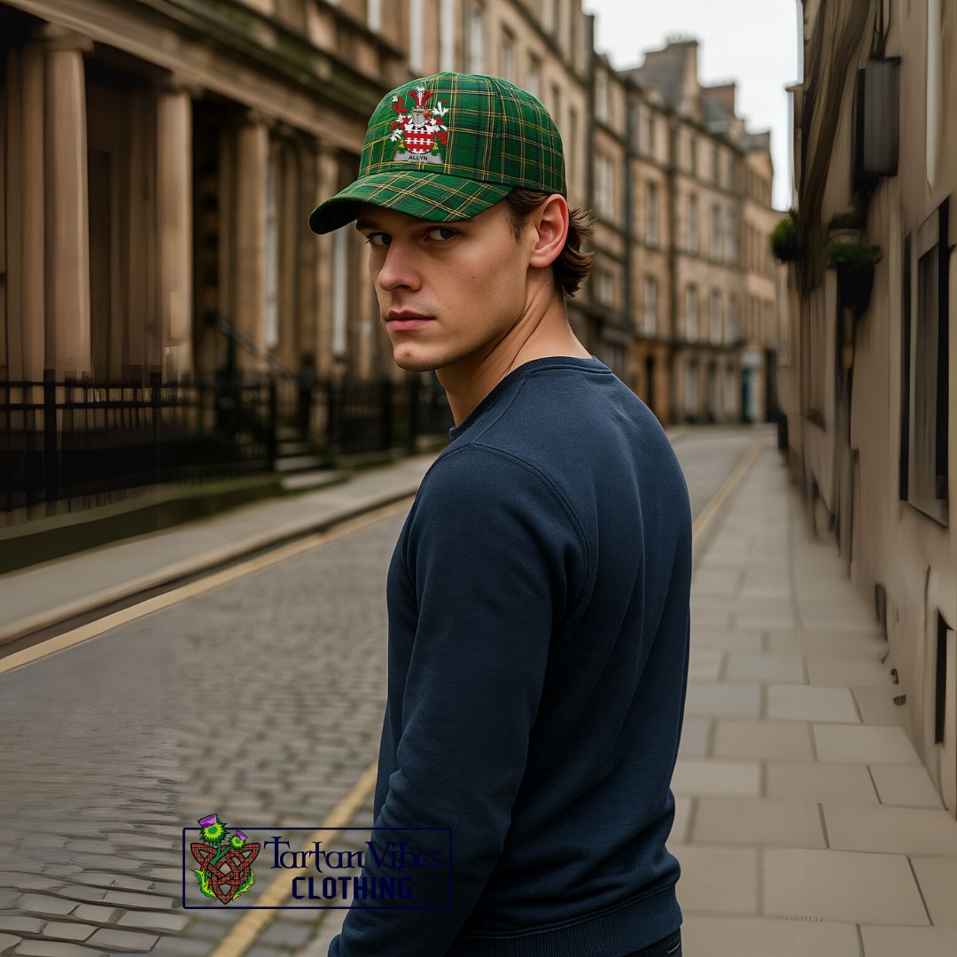 Allyn Irish Clan Tartan Classic Cap with Coat of Arms