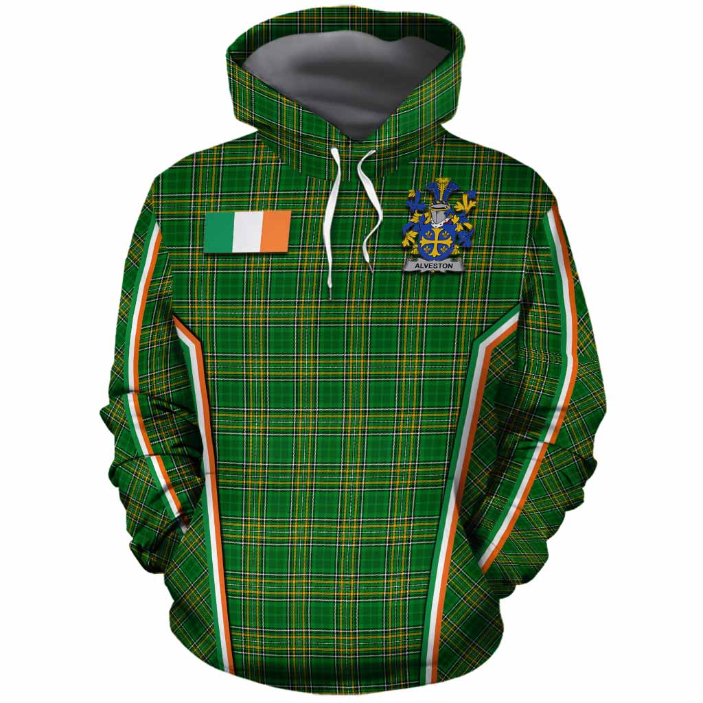 Alveston Irish Clan Coat of Arm Tartan Cotton Hoodie Flag Style