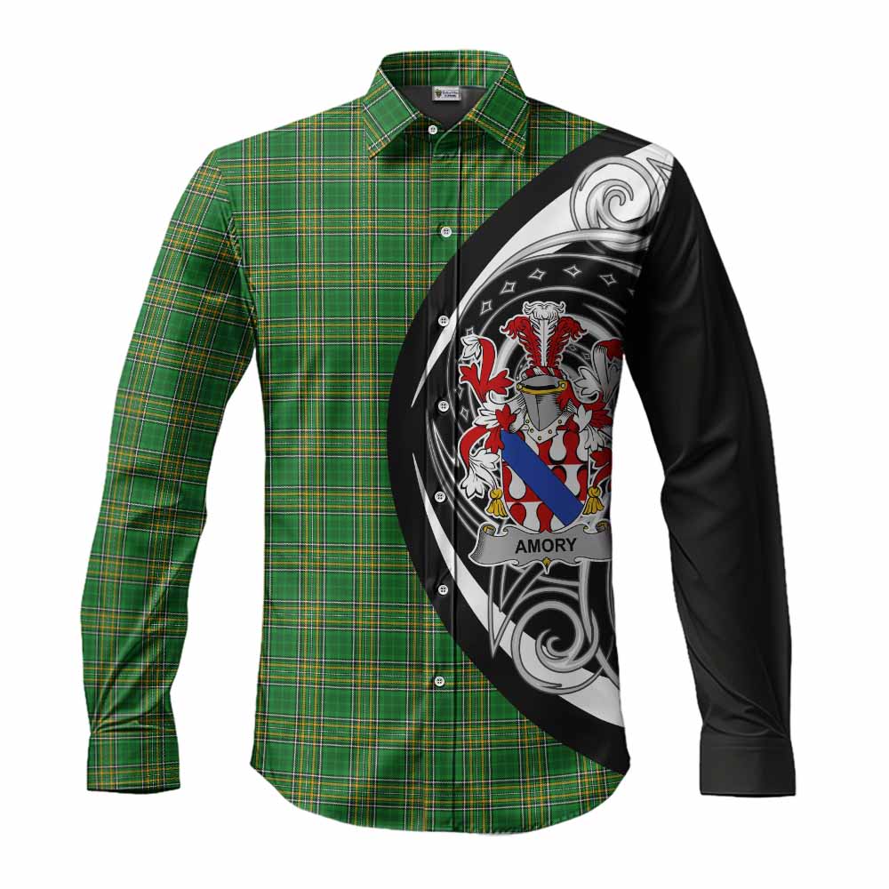 Amory Irish Clan Long Sleeve Button Shirt Celtic Circle Style Men's Shirt S - Tartan Vibes Clothing