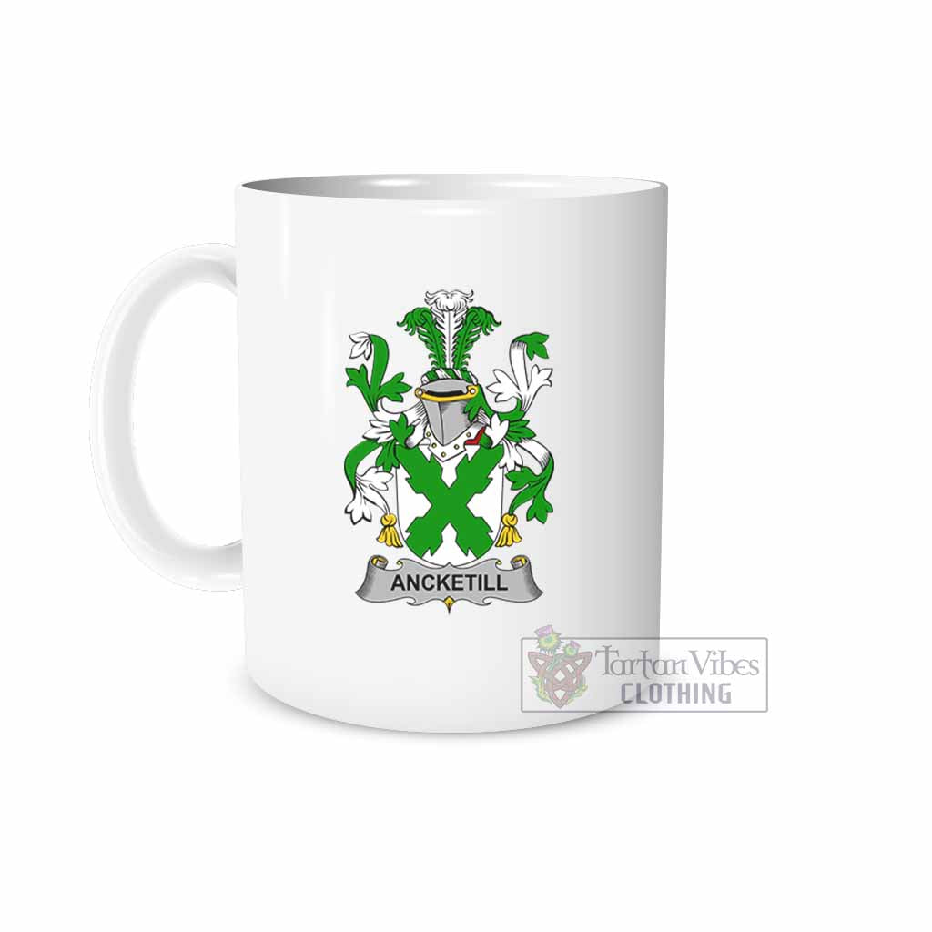 Ancketill Irish Clan Coat of Arms Ceramic Mug White - 2D-tartanvibesclothing