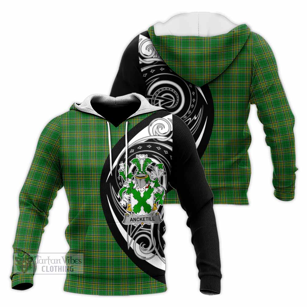 Ancketill Irish Clan Knitted Hoodie Celtic Circle Style - Tartan Vibes Clothing