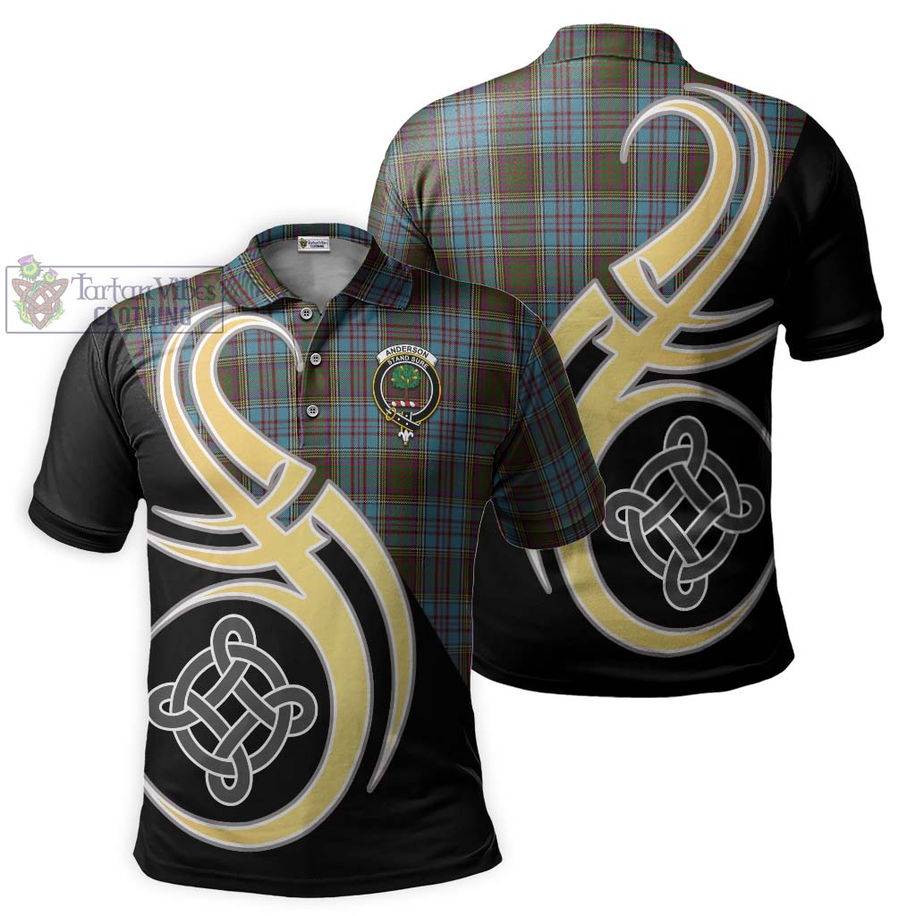 Anderson Tartan Polo Shirt with Family Crest and Celtic Symbol Style Kid - Tartan Vibes Clothing