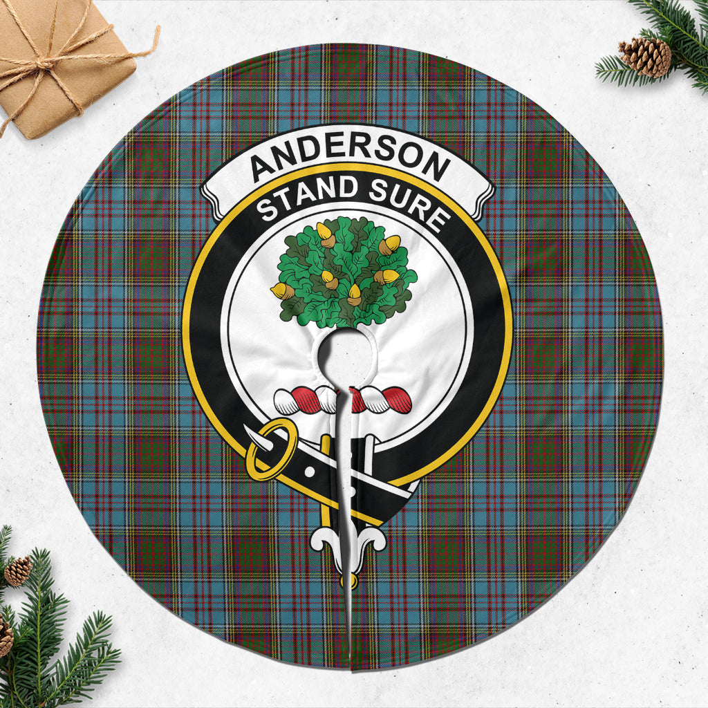Anderson Tartan Christmas Tree Skirt with Family Crest - Tartanvibesclothing