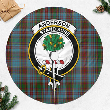 Anderson Tartan Christmas Tree Skirt with Family Crest