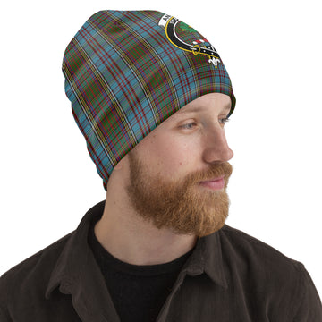 Anderson Tartan Beanies Hat with Family Crest