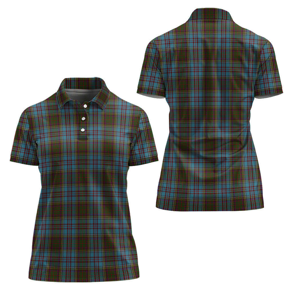 Anderson Tartan Polo Shirt For Women Women - Tartanvibesclothing
