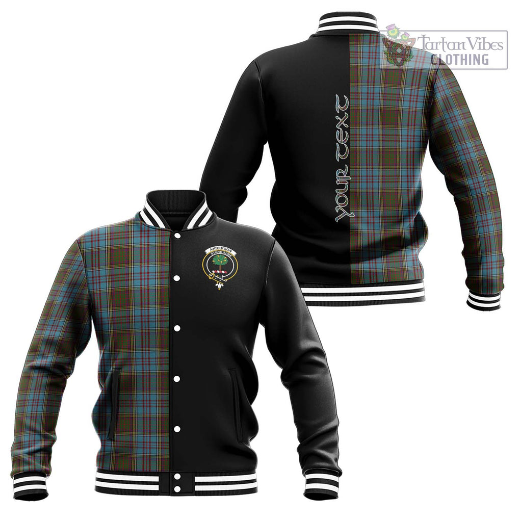 Anderson Tartan Baseball Jacket with Family Crest and Half Of Me Style Unisex - Tartanvibesclothing Shop