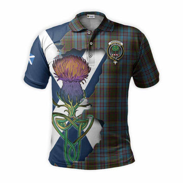 Anderson Tartan Family Crest Polo Shirt Scottish Thistle Celtic Inspired