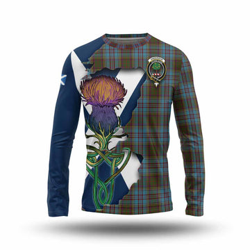 Anderson Tartan Family Crest Long Sleeve T-Shirt Scottish Thistle Celtic Inspired
