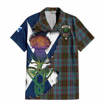 Anderson Tartan Family Crest Hawaiian Shirt Scottish Thistle Celtic Inspired