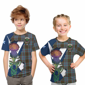 Anderson Tartan Family Crest Kid T-Shirt Scottish Thistle Celtic Inspired