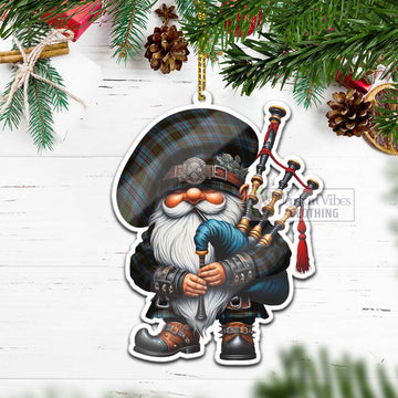 Anderson Tartan Bagpiper Gnome Christmas Ornament