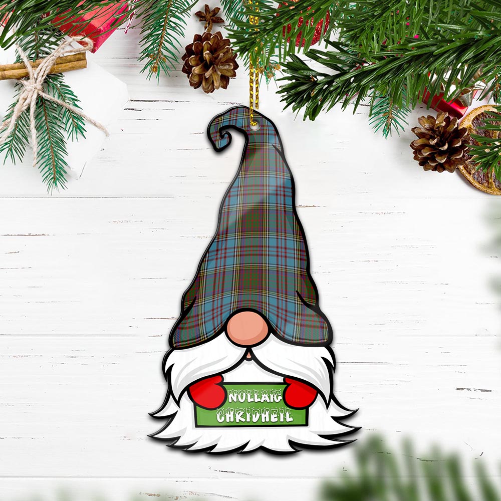Anderson Gnome Christmas Ornament with His Tartan Christmas Hat Wood Ornament - Tartanvibesclothing
