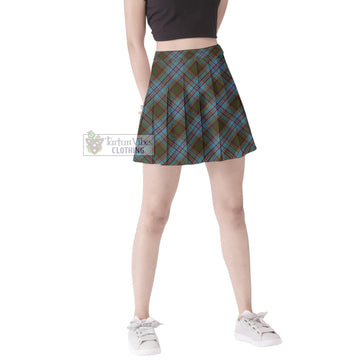 Anderson Tartan Women's Plated Mini Skirt Cross Style