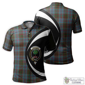 Anderson Tartan Men's Polo Shirt with Family Crest Circle Style Kid - Tartan Vibes Clothing