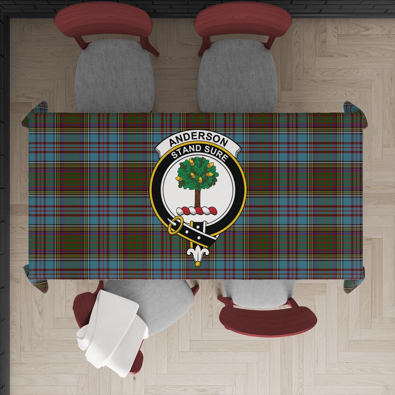 Anderson Tatan Tablecloth with Family Crest - Tartanvibesclothing