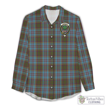 Anderson Tartan Women's Casual Shirt with Family Crest