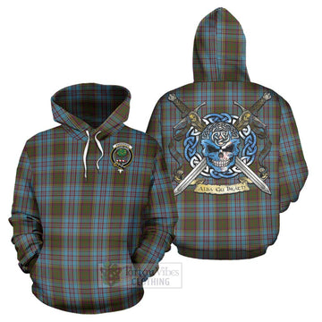 Anderson Tartan Hoodie with Family Crest Celtic Skull Style