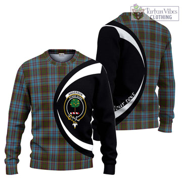 Anderson Tartan Ugly Sweater with Family Crest Circle Style Unisex - Tartan Vibes Clothing