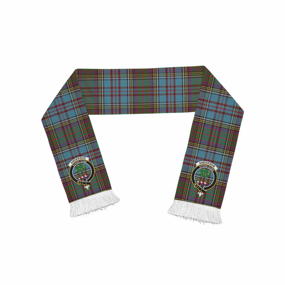 Tartan Vibes Clothing Anderson Tartan Ruffneck Scarf with Family Crest