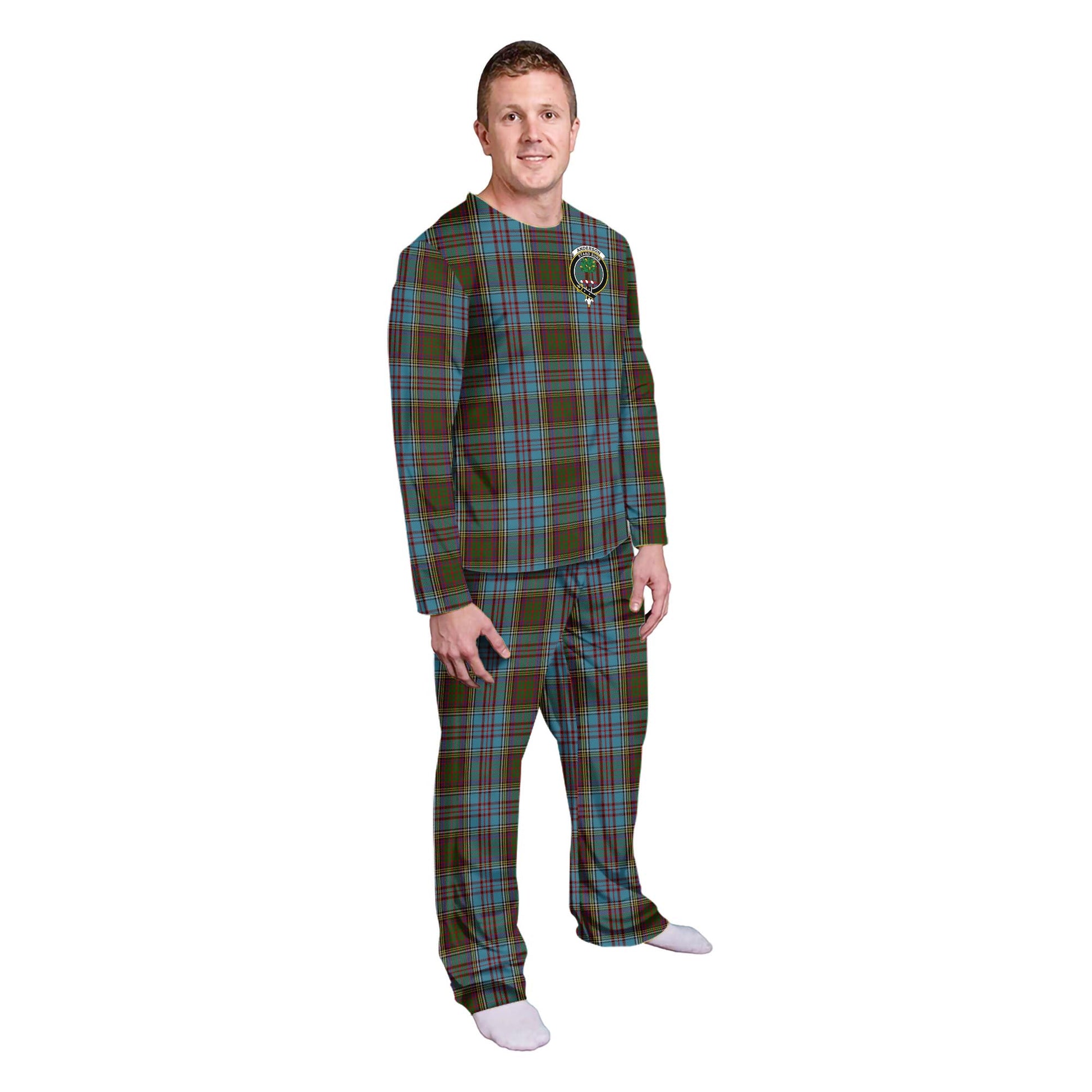 Anderson Tartan Pajamas Family Set with Family Crest - Tartan Vibes Clothing
