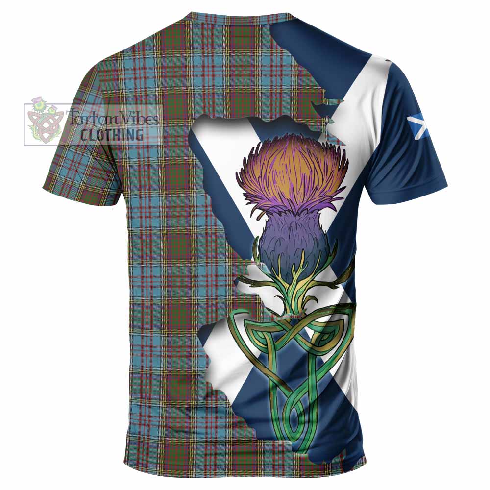 Tartan Vibes Clothing Anderson Tartan Family Crest T-Shirt Scottish Thistle Celtic Inspired