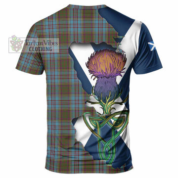 Tartan Vibes Clothing Anderson Tartan Family Crest T-Shirt Scottish Thistle Celtic Inspired