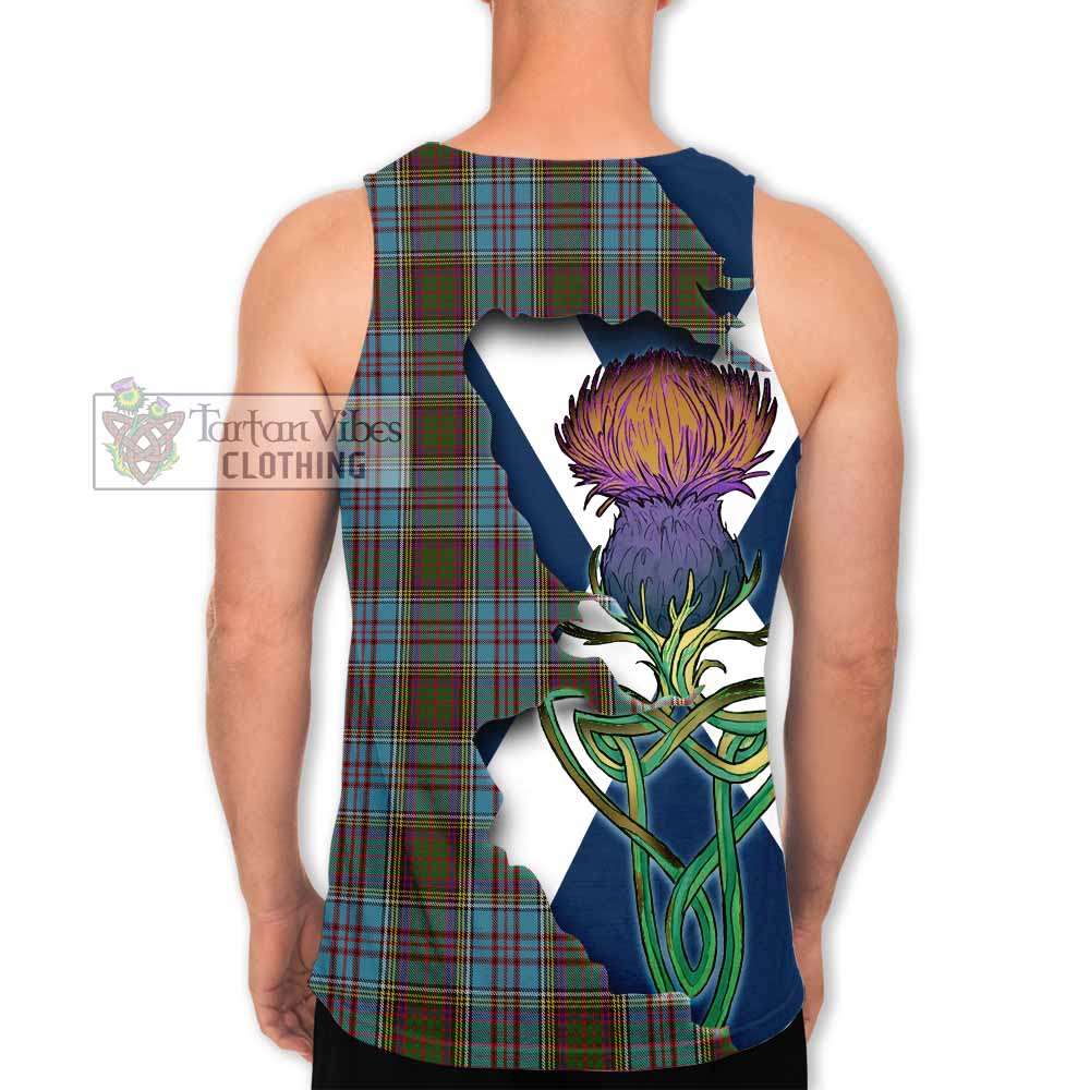 Tartan Vibes Clothing Anderson Tartan Family Crest Men's Tank Top Scottish Thistle Celtic Inspired