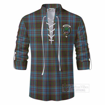 Tartan Vibes Clothing Anderson Tartan Ghillie Kilt Shirt with Family Crest DNA In Me Style