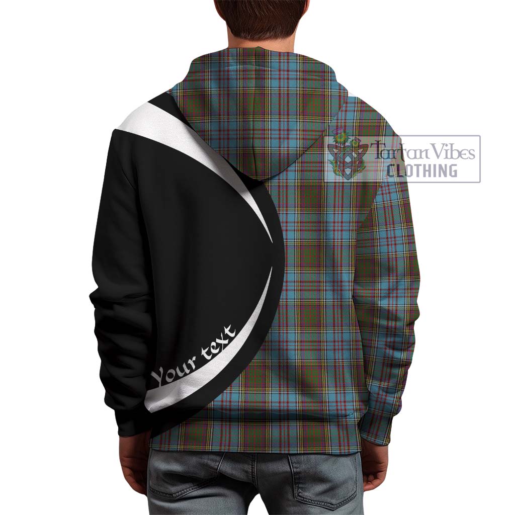 Tartan Vibes Clothing Anderson Tartan Hoodie with Family Crest Circle Style