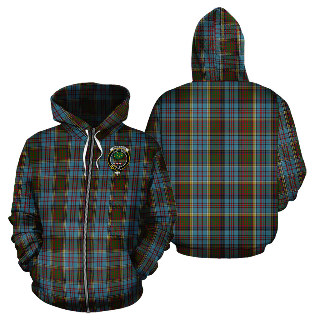 Anderson Tartan Hoodie with Family Crest - Tartanvibesclothing