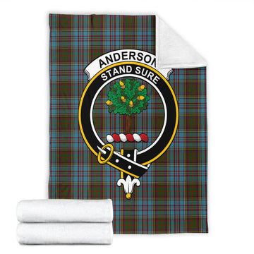 Anderson Tartan Blanket with Family Crest