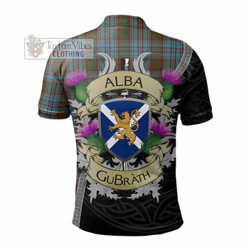 Anderson Tartan Family Crest Polo Shirt Lion Rampant Royal Thistle Shield Celtic Inspired