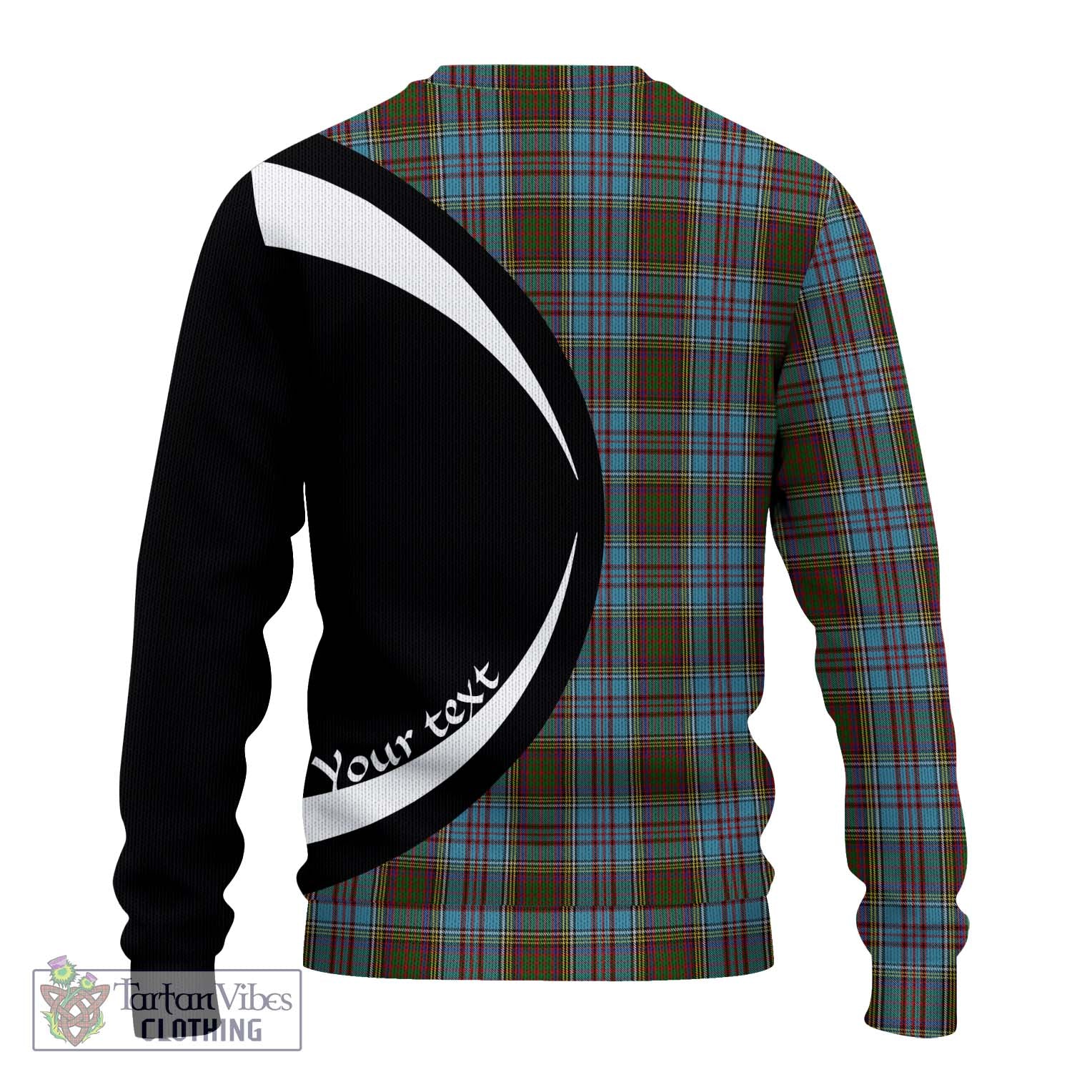 Anderson Tartan Ugly Sweater with Family Crest Circle Style - Tartan Vibes Clothing