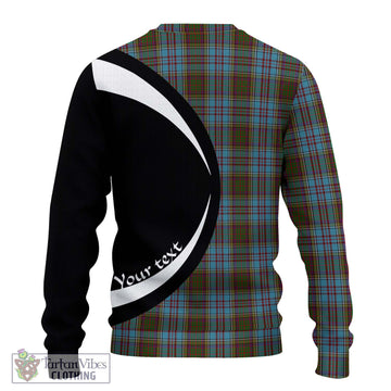 Anderson Tartan Ugly Sweater with Family Crest Circle Style - Tartan Vibes Clothing