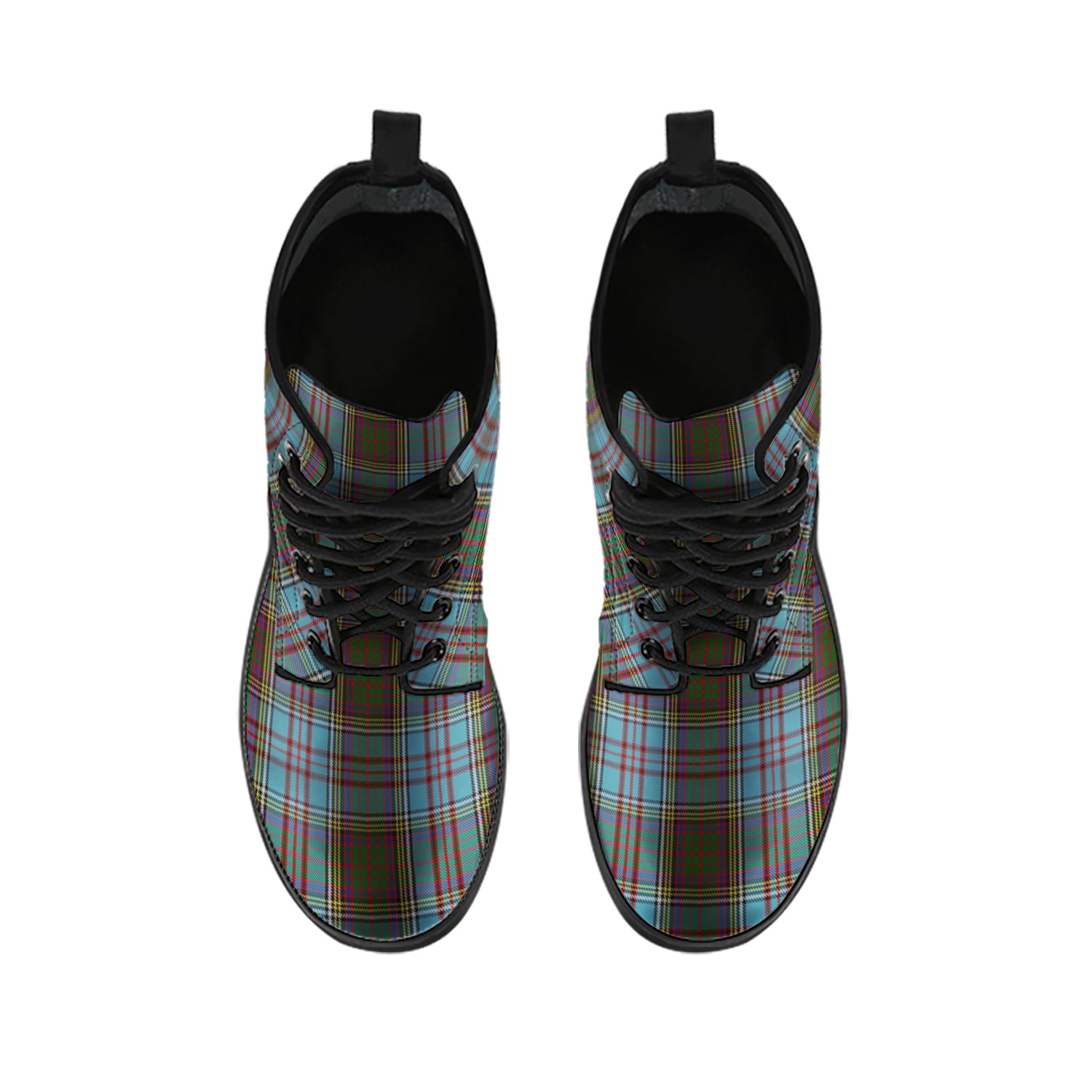 Anderson Tartan Leather Boots - Tartanvibesclothing